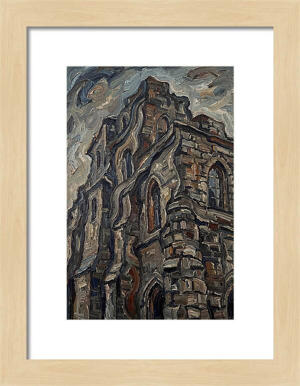 Stone Building In Expressionist Style