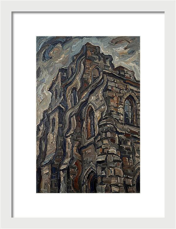 Stone Building In Expressionist Style