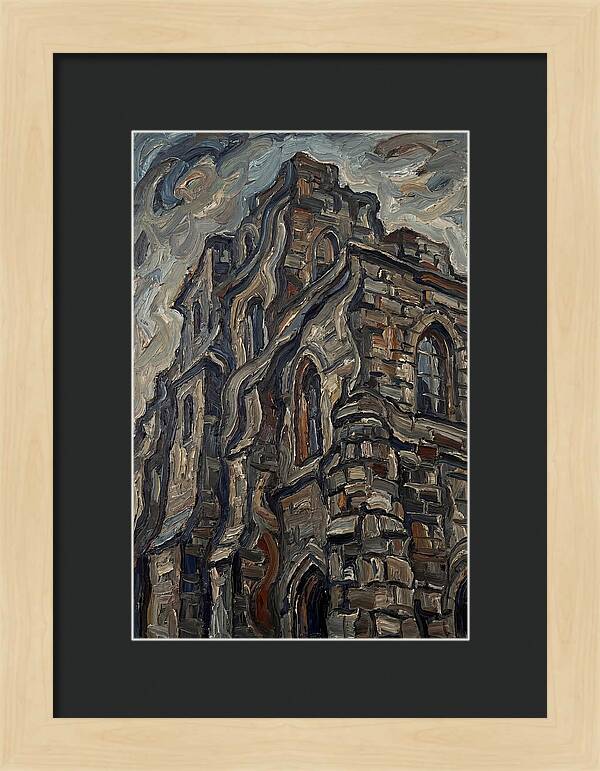 Stone Building In Expressionist Style