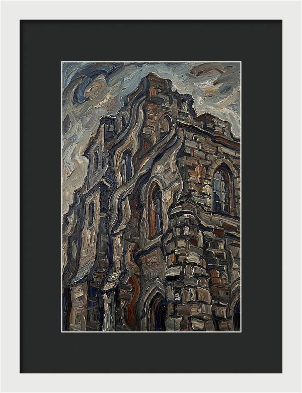 Stone Building In Expressionist Style