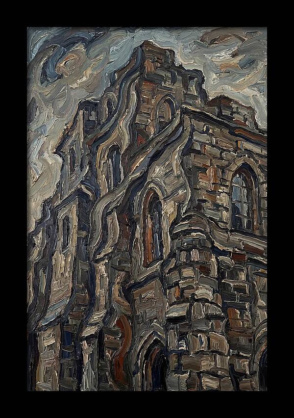 Stone Building In Expressionist Style