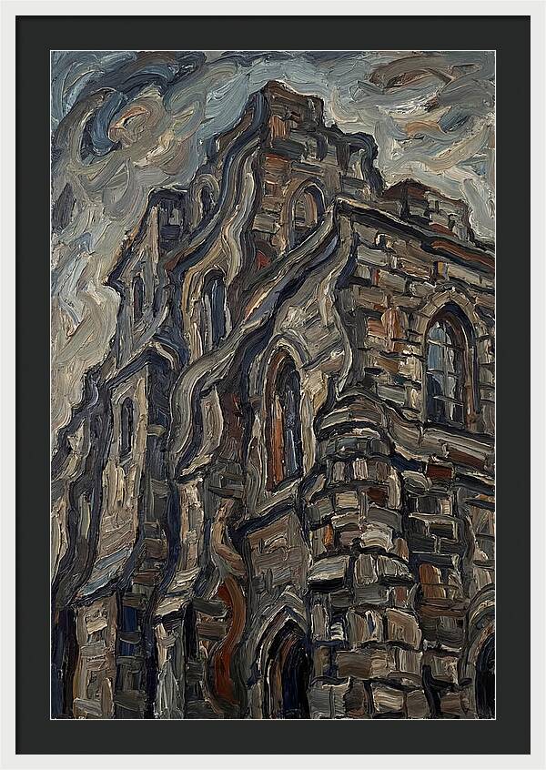 Stone Building In Expressionist Style