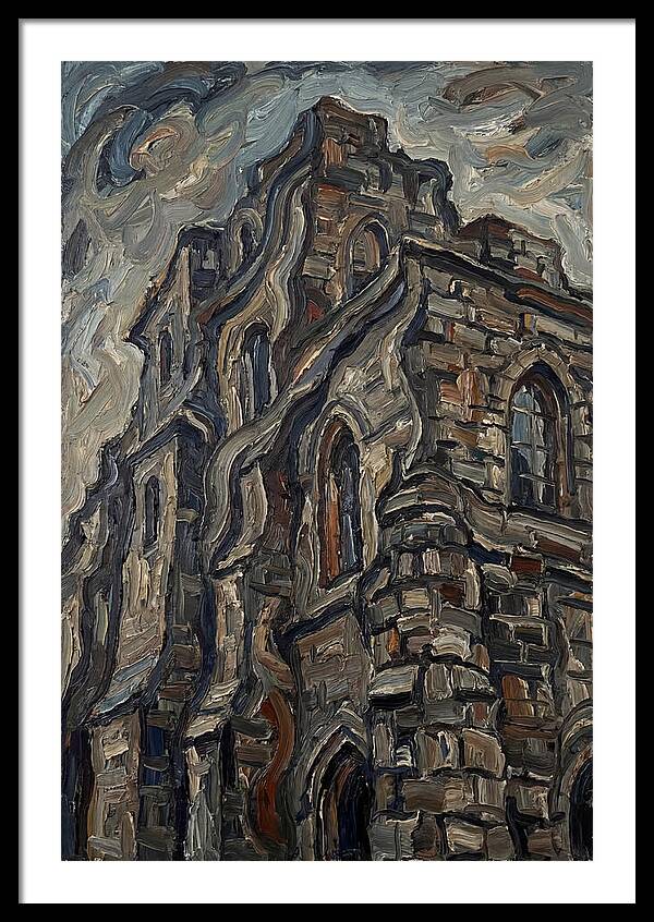 Stone Building In Expressionist Style