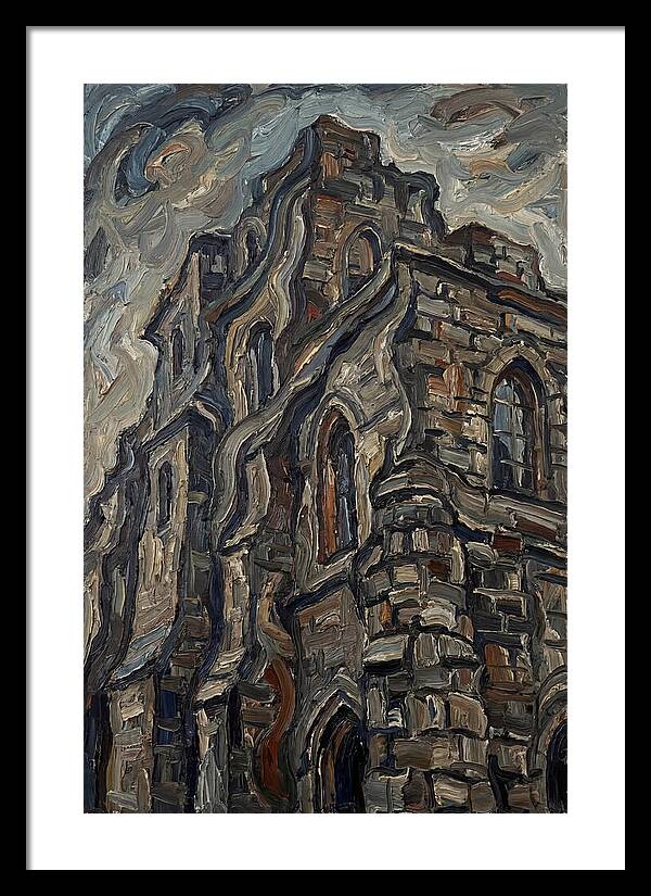 Stone Building In Expressionist Style