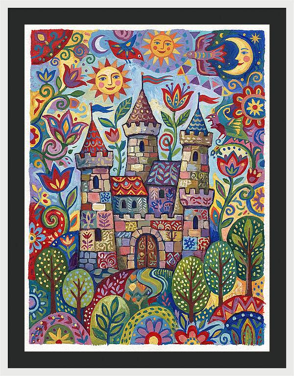 Stone Castle In A Whimsical Landscape
