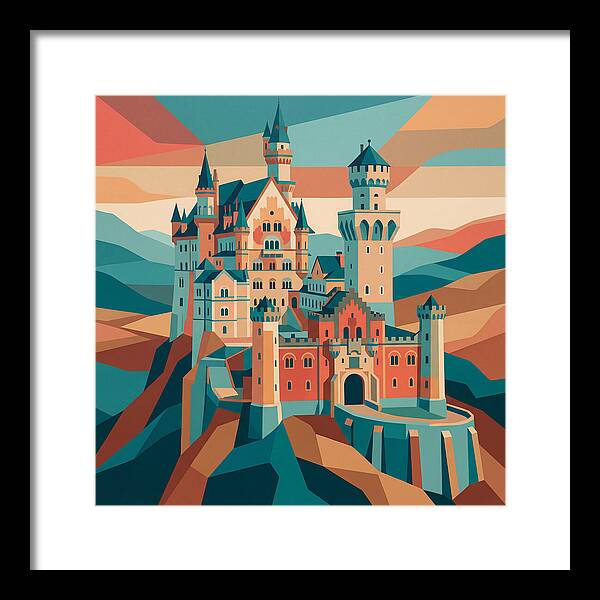 Stone Castle In Vibrant Hues