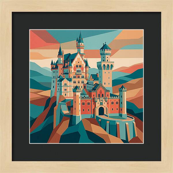 Stone Castle In Vibrant Hues