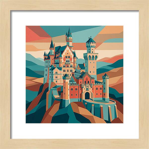 Stone Castle In Vibrant Hues