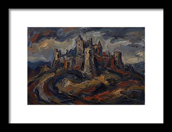 Stone Castle Under Stormy Skies