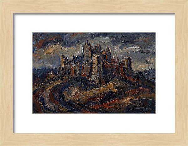 Stone Castle Under Stormy Skies