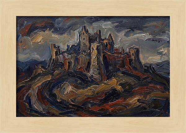 Stone Castle Under Stormy Skies