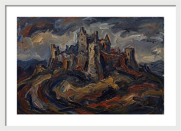 Stone Castle Under Stormy Skies