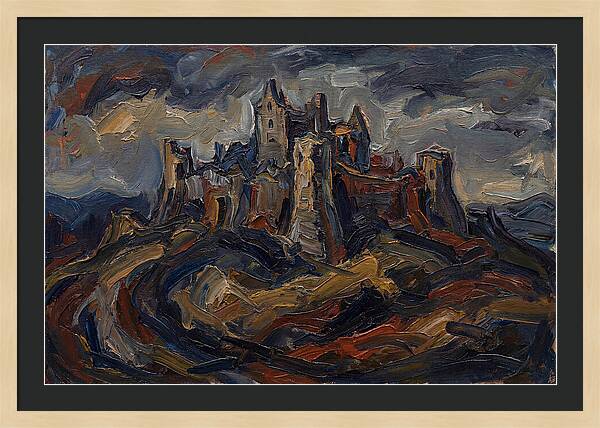 Stone Castle Under Stormy Skies