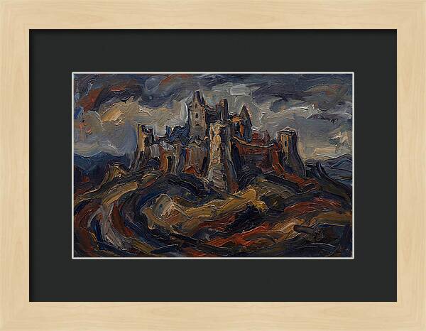 Stone Castle Under Stormy Skies