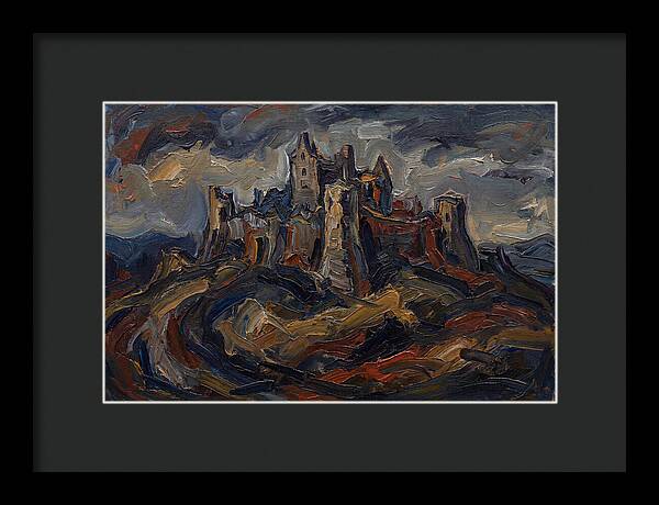 Stone Castle Under Stormy Skies