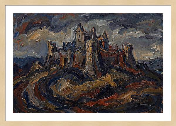 Stone Castle Under Stormy Skies