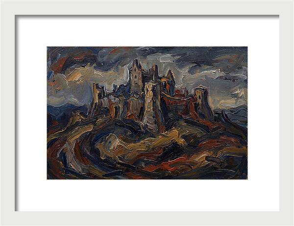 Stone Castle Under Stormy Skies