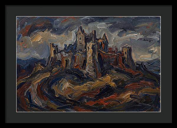 Stone Castle Under Stormy Skies