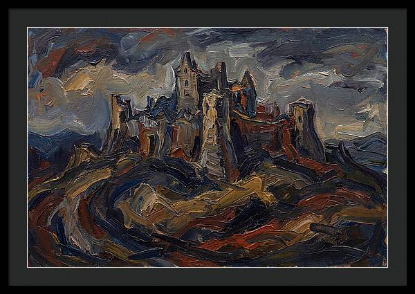 Stone Castle Under Stormy Skies