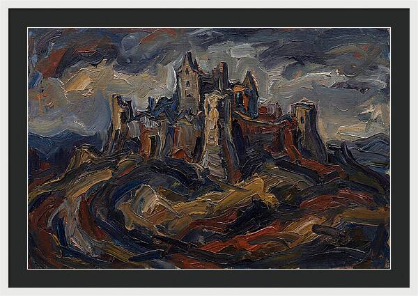 Stone Castle Under Stormy Skies