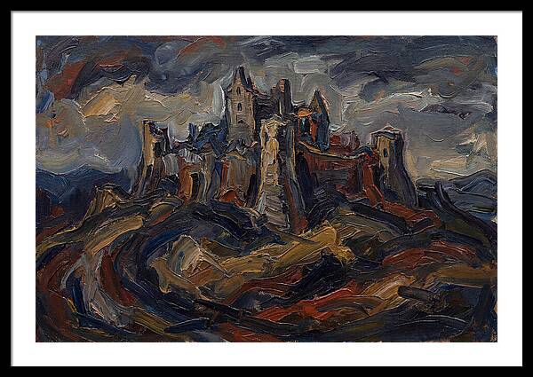 Stone Castle Under Stormy Skies