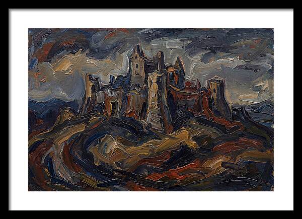 Stone Castle Under Stormy Skies
