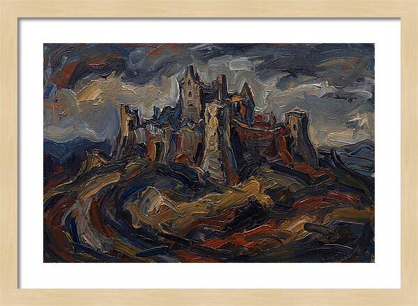 Stone Castle Under Stormy Skies