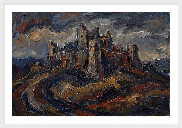 Stone Castle Under Stormy Skies