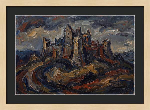 Stone Castle Under Stormy Skies