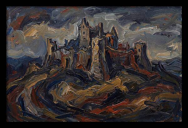 Stone Castle Under Stormy Skies