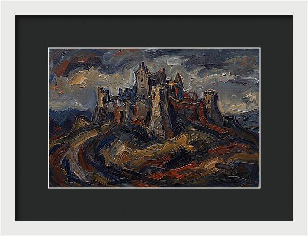 Stone Castle Under Stormy Skies