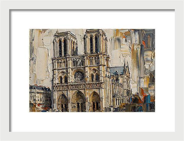 Stone Cathedral In Palette Knife Style