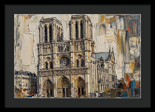 Stone Cathedral In Palette Knife Style