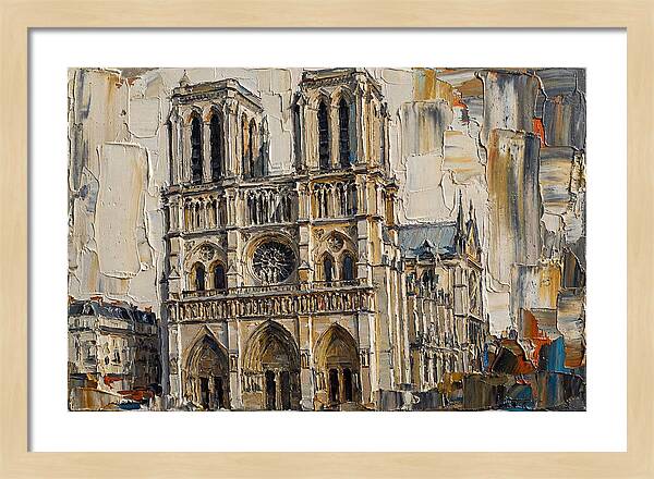 Stone Cathedral In Palette Knife Style