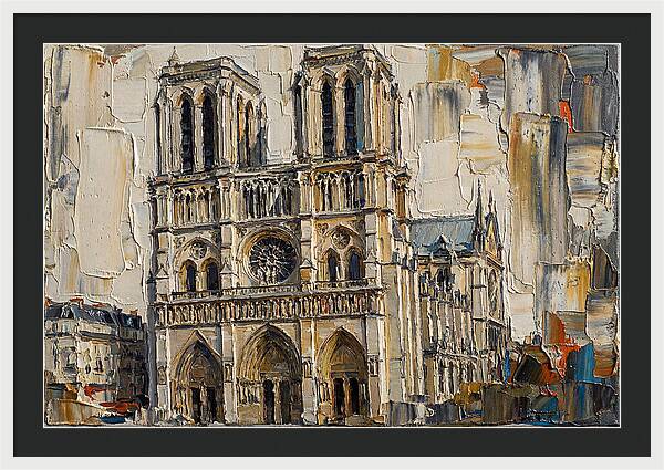 Stone Cathedral In Palette Knife Style