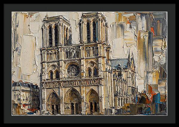 Stone Cathedral In Palette Knife Style