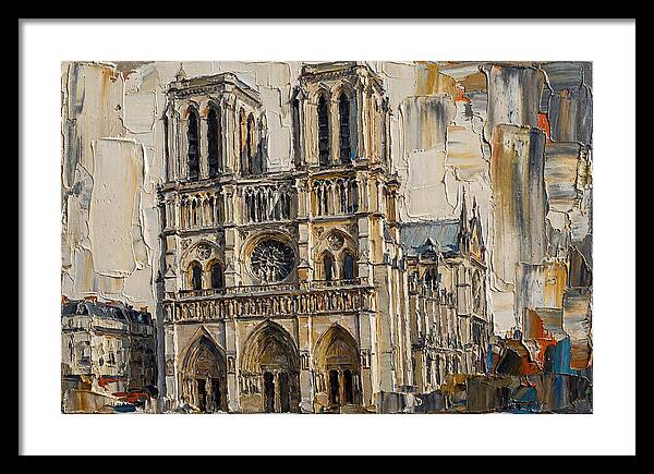 Stone Cathedral In Palette Knife Style