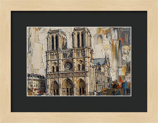 Stone Cathedral In Palette Knife Style