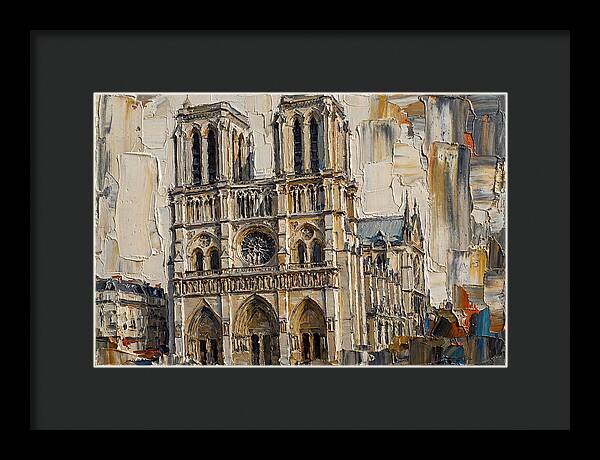 Stone Cathedral In Palette Knife Style