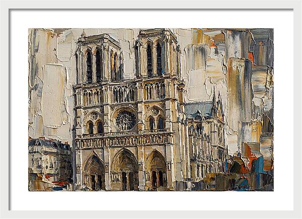 Stone Cathedral In Palette Knife Style