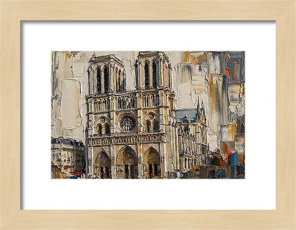 Stone Cathedral In Palette Knife Style