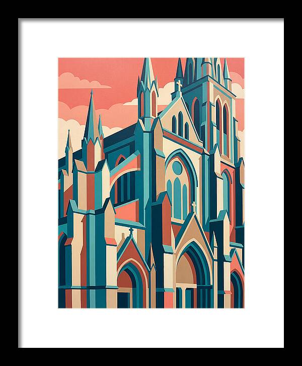 Stone Cathedral In Vibrant Hues