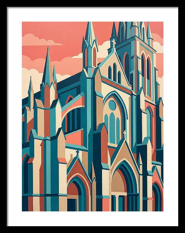 Stone Cathedral In Vibrant Hues