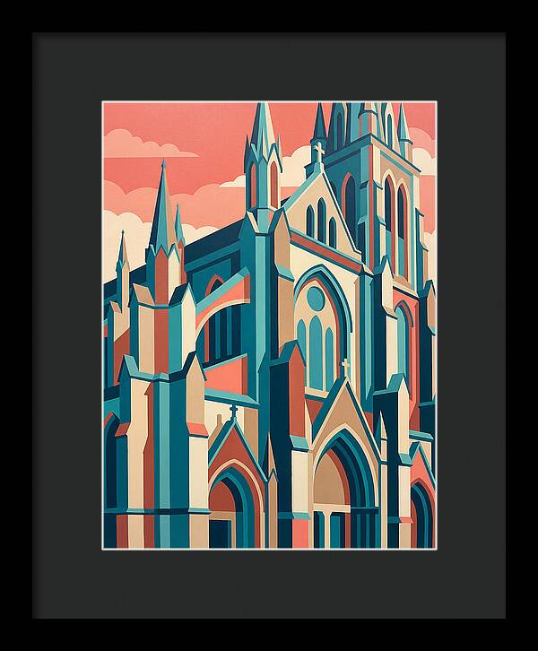 Stone Cathedral In Vibrant Hues