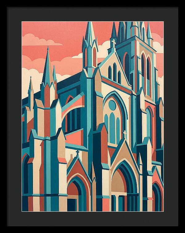Stone Cathedral In Vibrant Hues