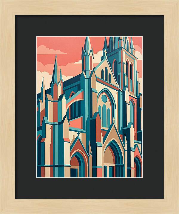Stone Cathedral In Vibrant Hues