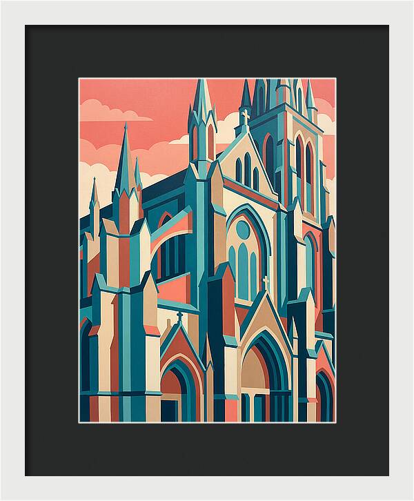 Stone Cathedral In Vibrant Hues