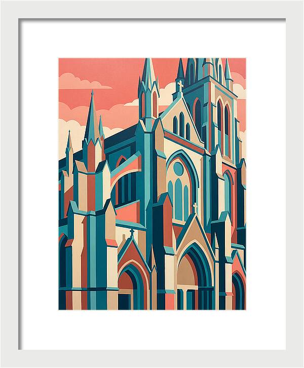 Stone Cathedral In Vibrant Hues