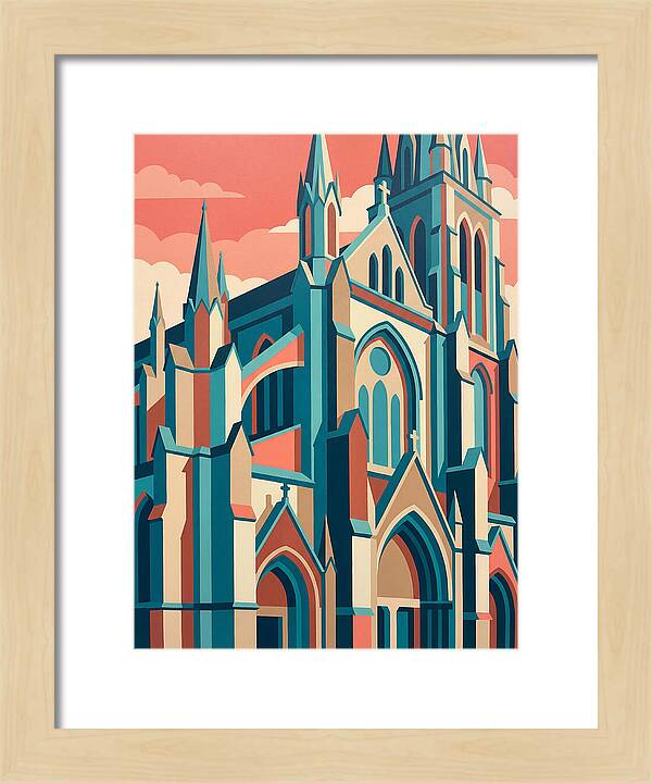 Stone Cathedral In Vibrant Hues