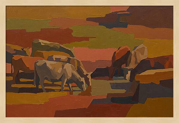 Stone Cattle By The Spring